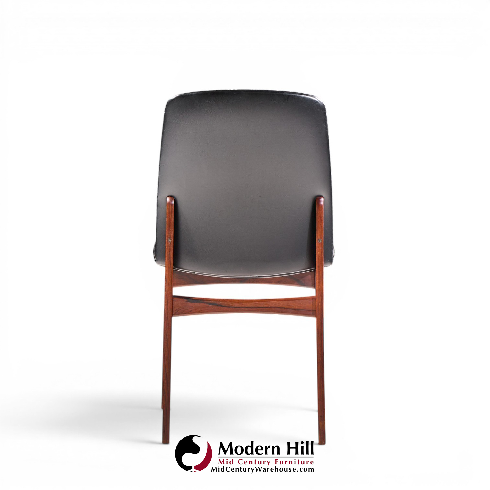 johannes andersen style mid century danish rosewood dining chairs - set of 8