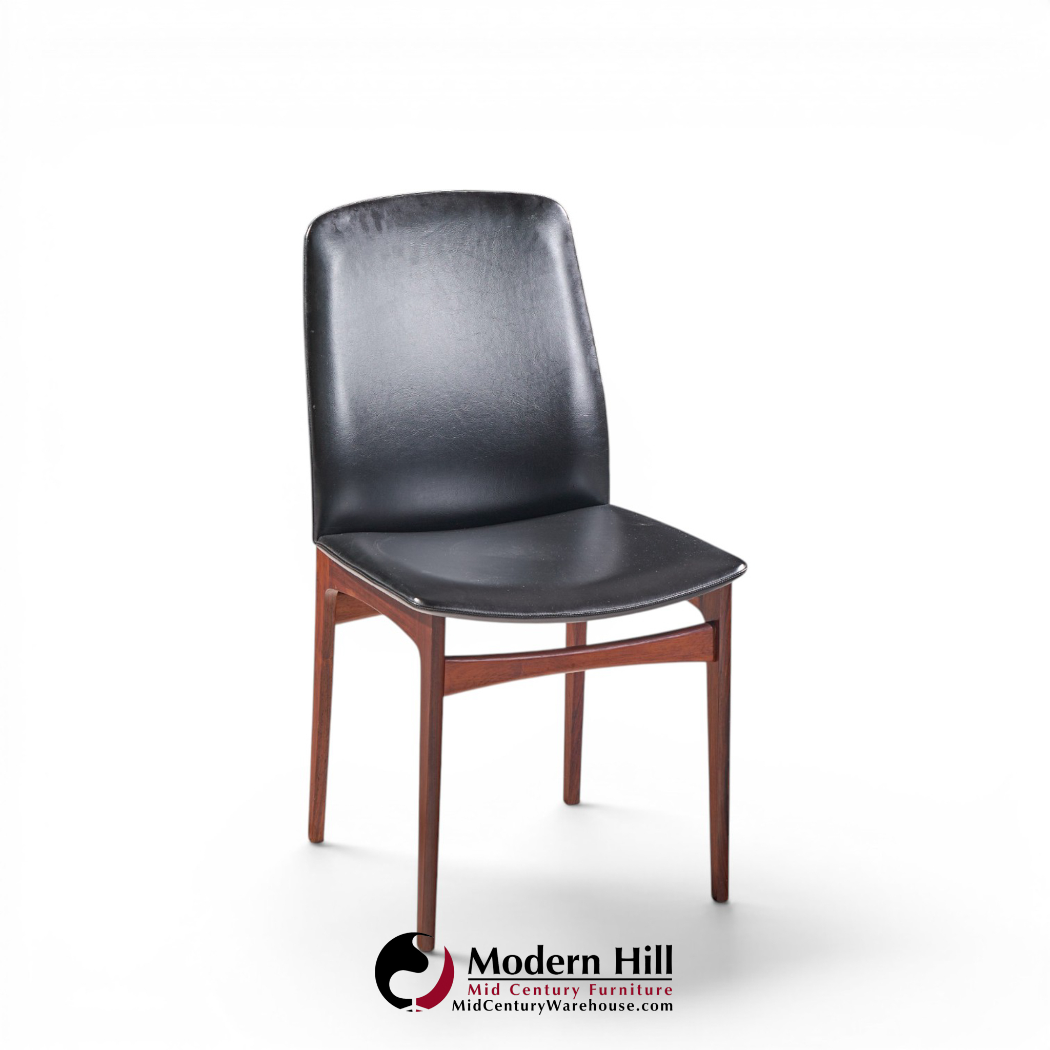 johannes andersen style mid century danish rosewood dining chairs - set of 8