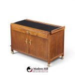 john kapel for glenn of california mid century walnut drop leaf expandable bar cart