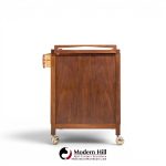 john kapel for glenn of california mid century walnut drop leaf expandable bar cart