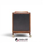 john kapel for glenn of california mid century walnut drop leaf expandable bar cart