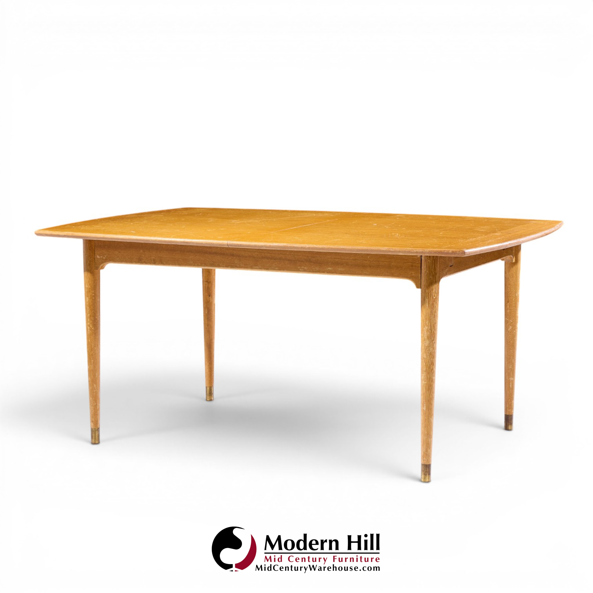 john keal for brown saltman mid century bleached mahogany dining table
