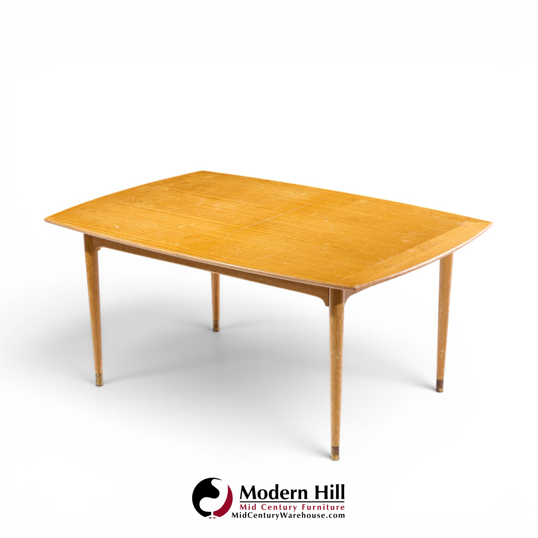 john keal for brown saltman mid century bleached mahogany dining table