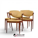 kai kristiansen model 42 mid century danish rosewood z chairs - set of 4