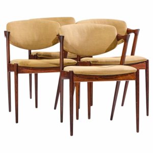 kai kristiansen model 42 mid century danish rosewood z chairs - set of 4
