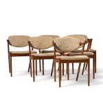 kai kristiansen model 42 mid century danish teak z dining chairs - set of 6