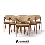 kai kristiansen model 42 mid century danish teak z dining chairs - set of 6