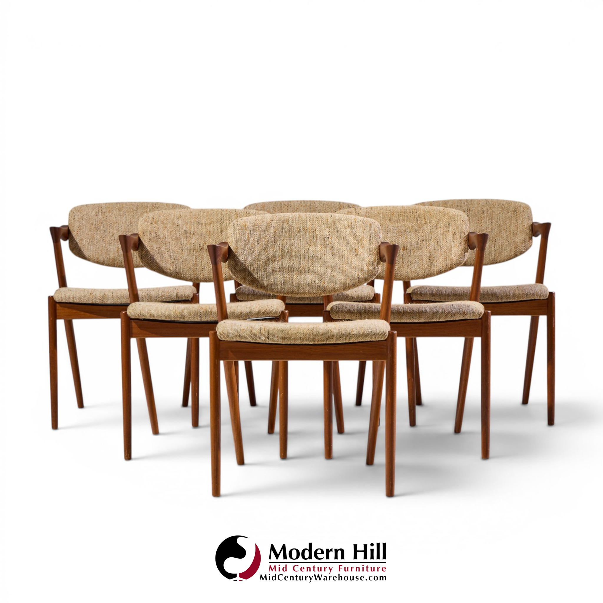 kai kristiansen model 42 mid century danish teak z dining chairs - set of 6