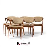 kai kristiansen model 42 mid century danish teak z dining chairs - set of 6