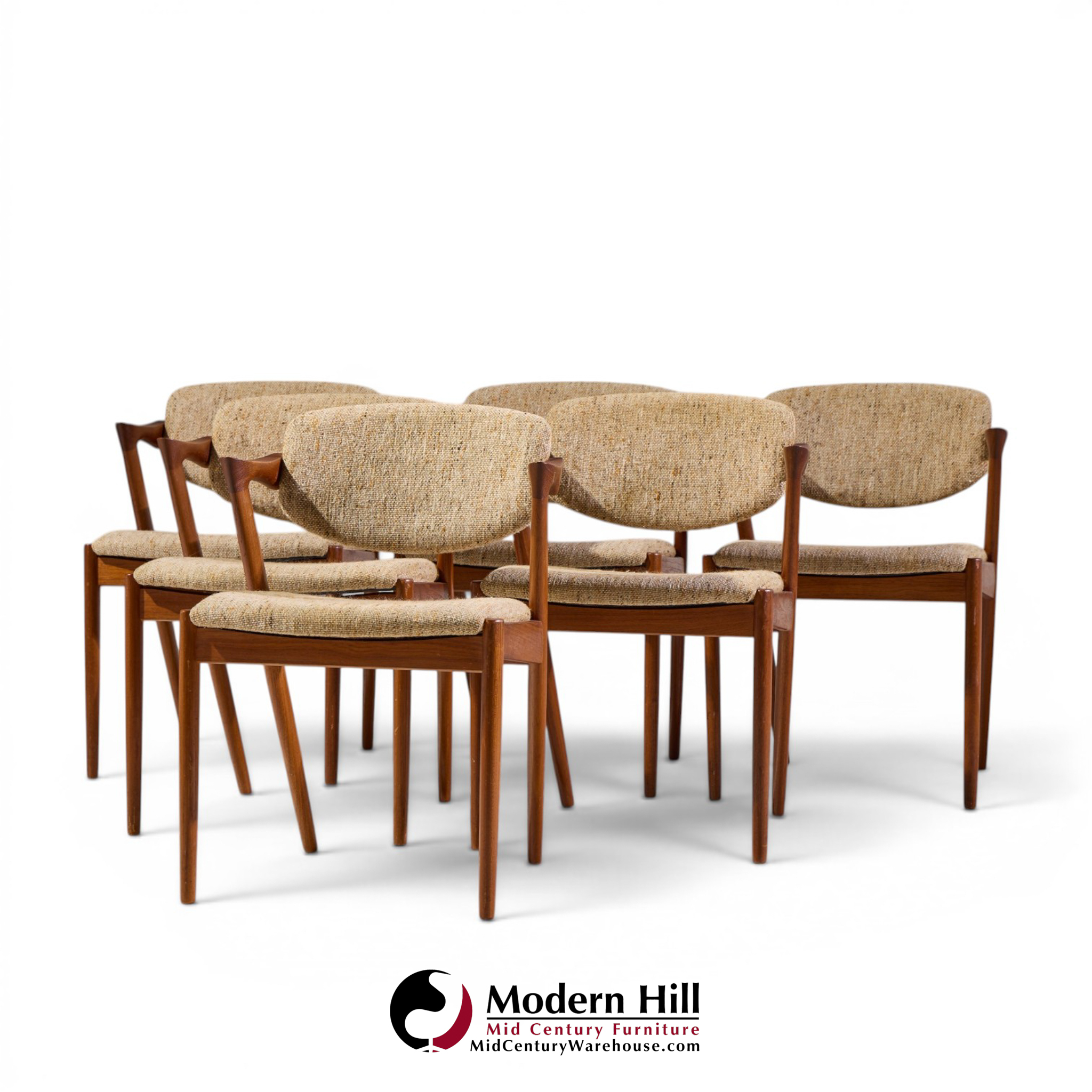 kai kristiansen model 42 mid century danish teak z dining chairs - set of 6