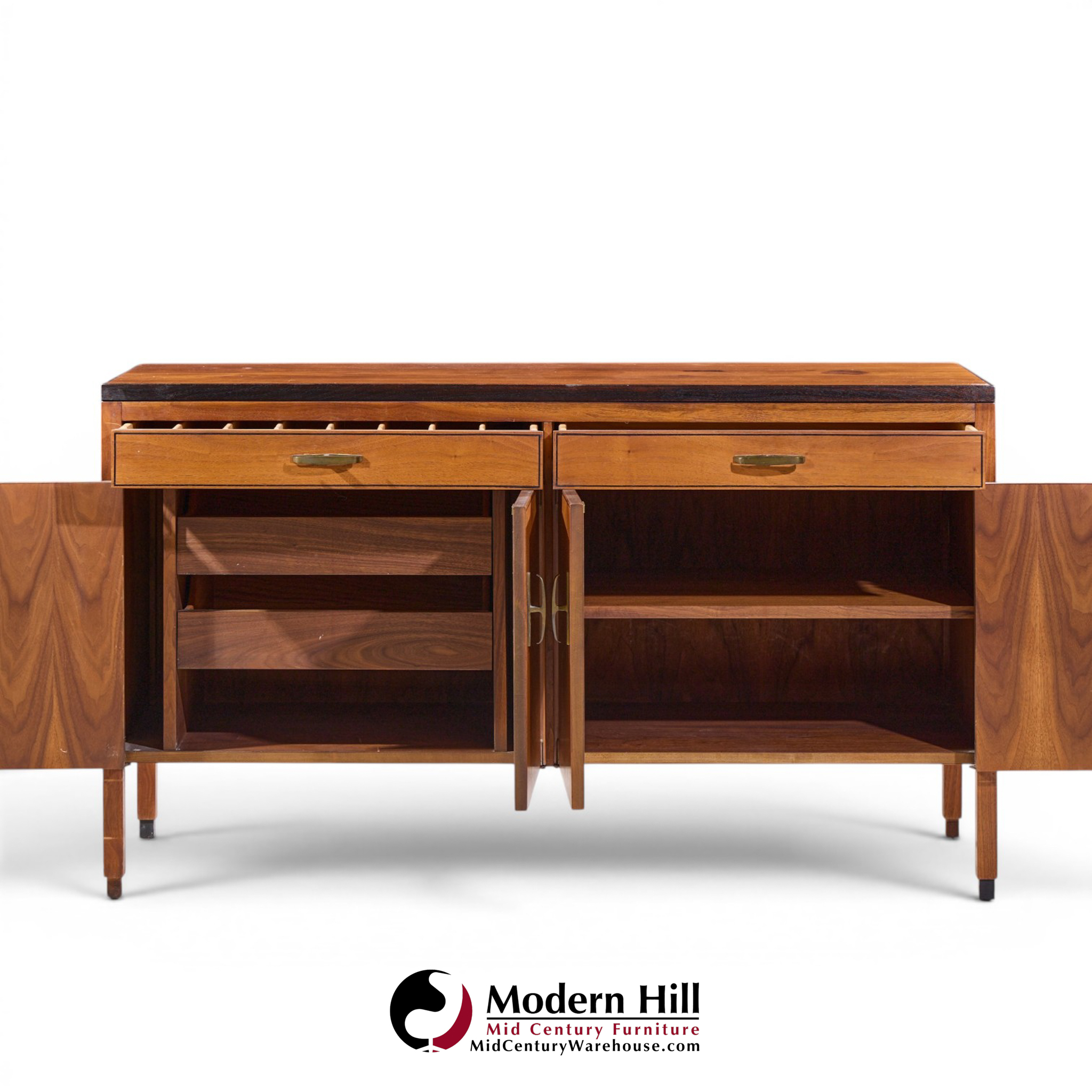 kipp stewart for calvin mid century ebonized teak credenza