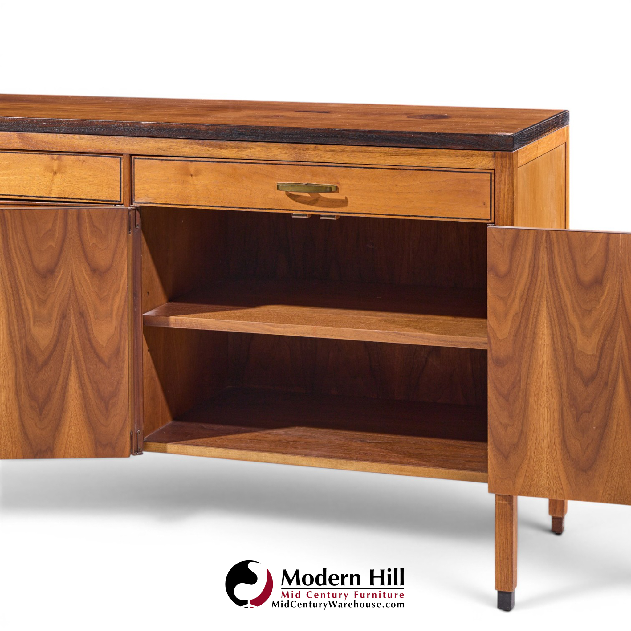 kipp stewart for calvin mid century ebonized teak credenza