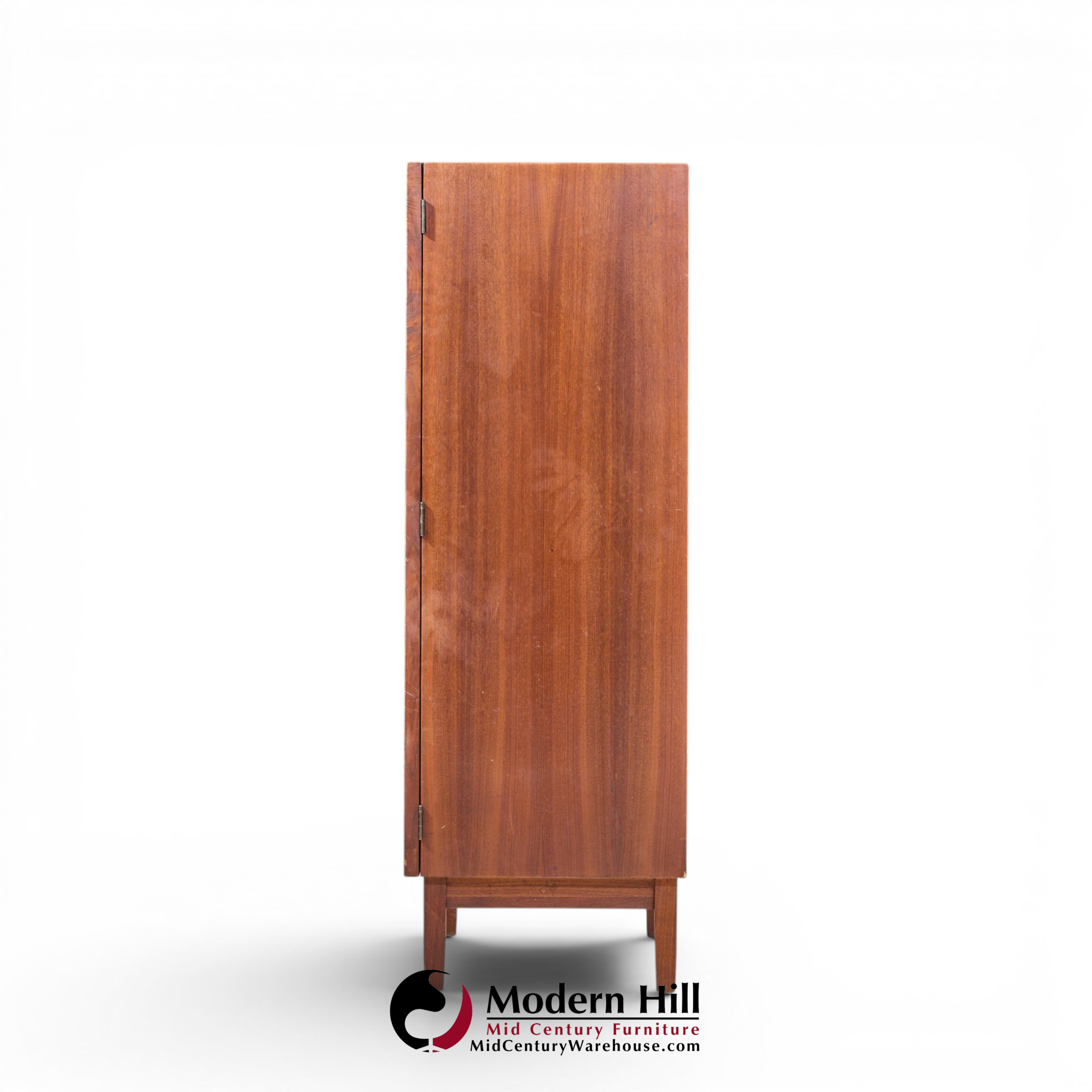 kipp stewart for calvin mid century walnut and cane front cabinet armoire