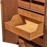 kipp stewart for calvin mid century walnut and cane front cabinet armoire