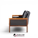 knut saeter for vatne møbler mid century norwegian rosewood and leather sofa