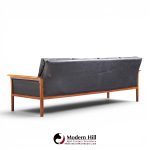 knut saeter for vatne møbler mid century norwegian rosewood and leather sofa
