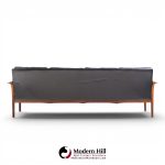 knut saeter for vatne møbler mid century norwegian rosewood and leather sofa