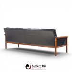 knut saeter for vatne møbler mid century norwegian rosewood and leather sofa
