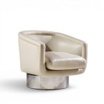 leon rosen for pace mid century chrome swivel lounge chair