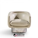 leon rosen for pace mid century chrome swivel lounge chair