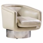 leon rosen for pace mid century chrome swivel lounge chair