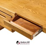 lou hodges mid century oak cantilever executive desk