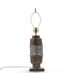 marcello fantoni mid century brutalist copper table lamp