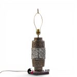 marcello fantoni mid century brutalist copper table lamp