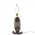 marcello fantoni mid century brutalist copper table lamp