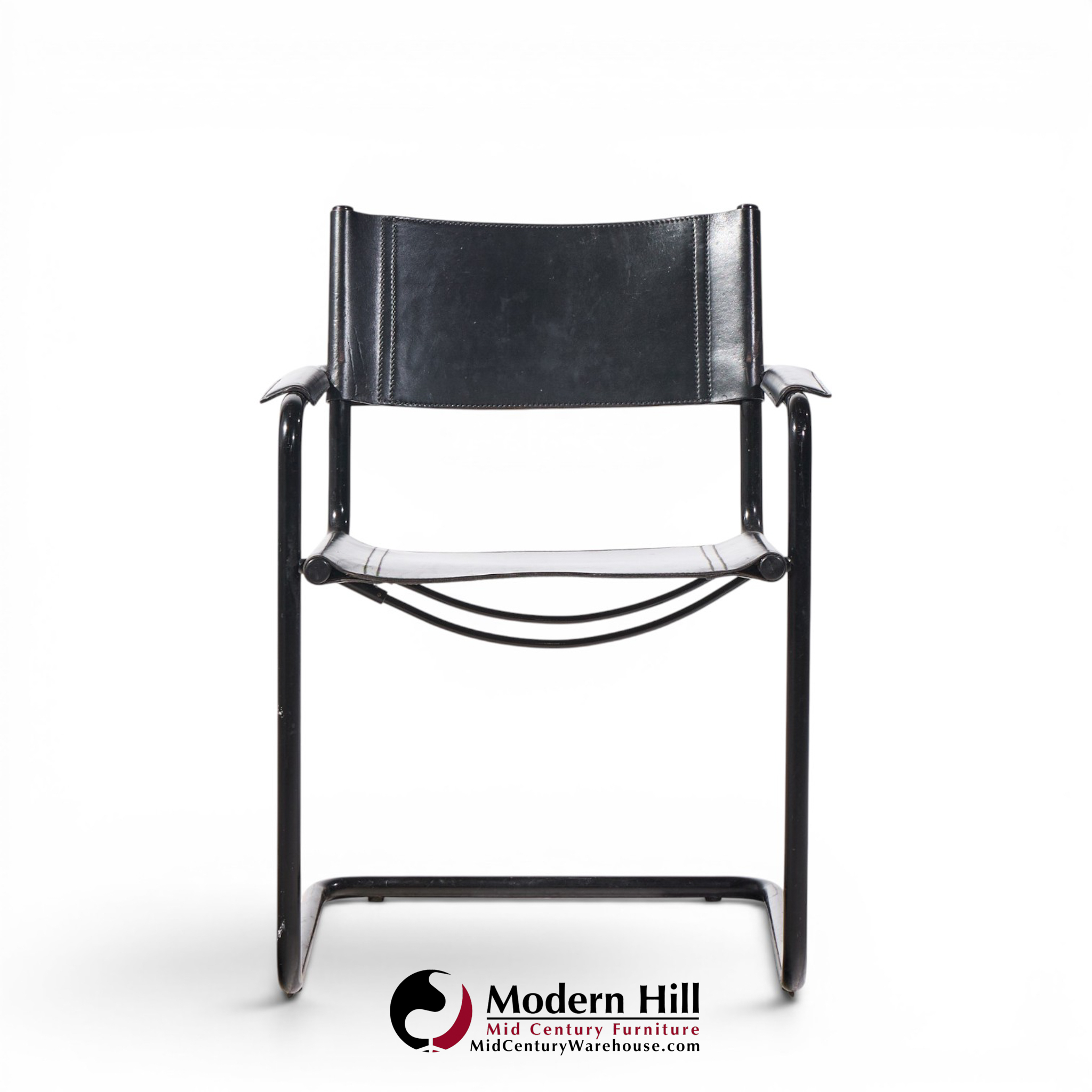 matteo grassi "mg" mid century italian leather dining chairs - set of 10