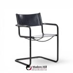 matteo grassi "mg" mid century italian leather dining chairs - set of 10