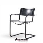 matteo grassi "mg" mid century italian leather dining chairs - set of 10