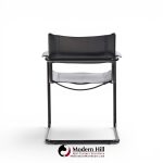 matteo grassi "mg" mid century italian leather dining chairs - set of 10