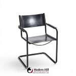 matteo grassi "mg" mid century italian leather dining chairs - set of 10