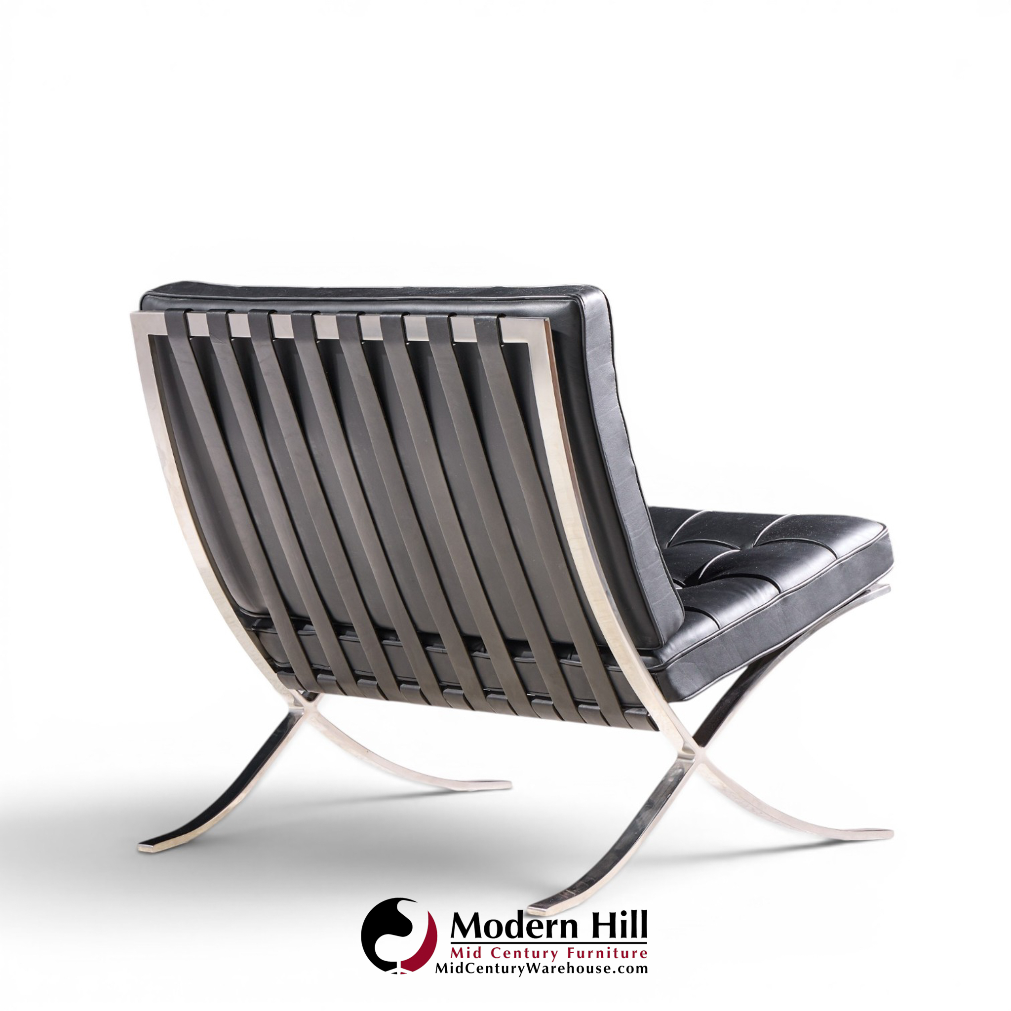 mies van der rohe for knoll mid century barcelona mid century lounge chairs - pair