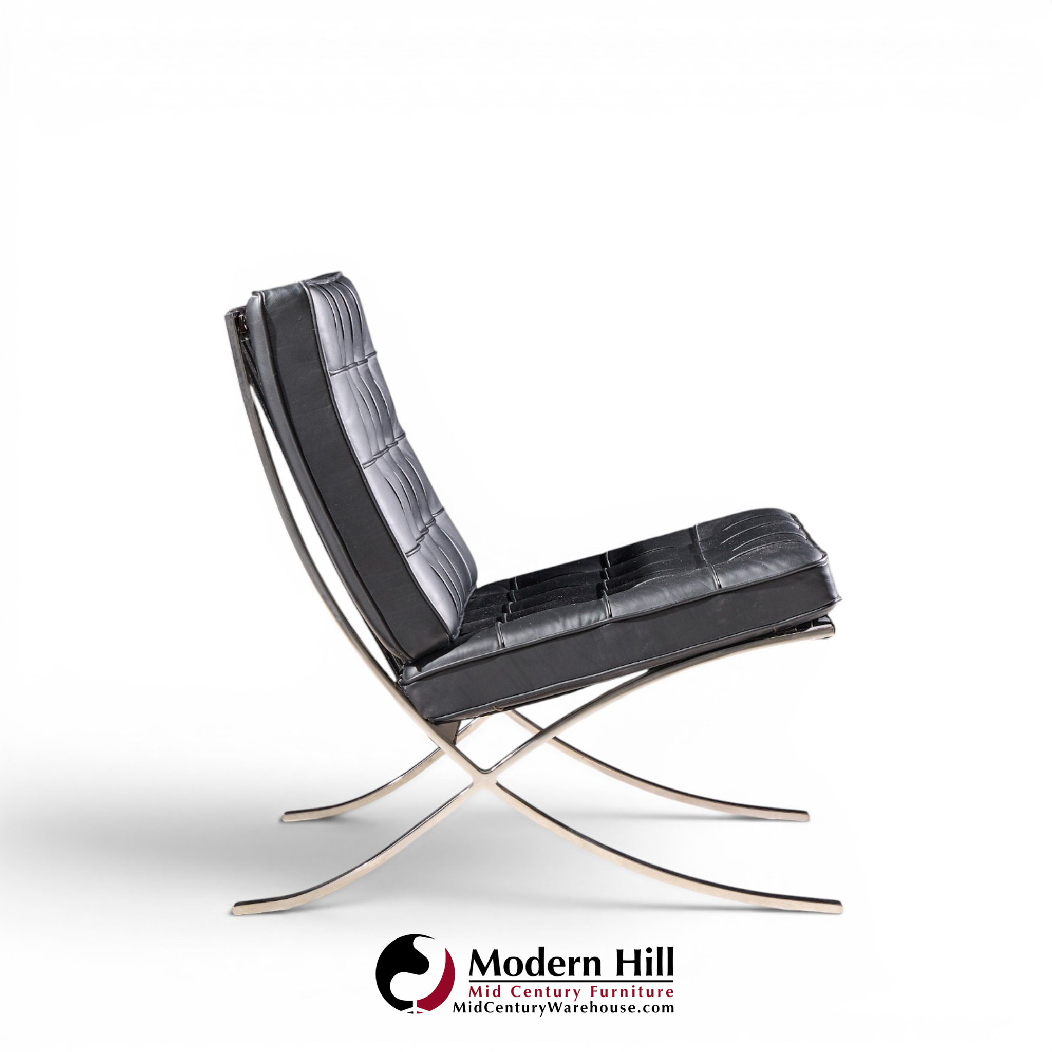 mies van der rohe for knoll mid century barcelona mid century lounge chairs - pair