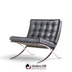 mies van der rohe for knoll mid century barcelona mid century lounge chairs - pair