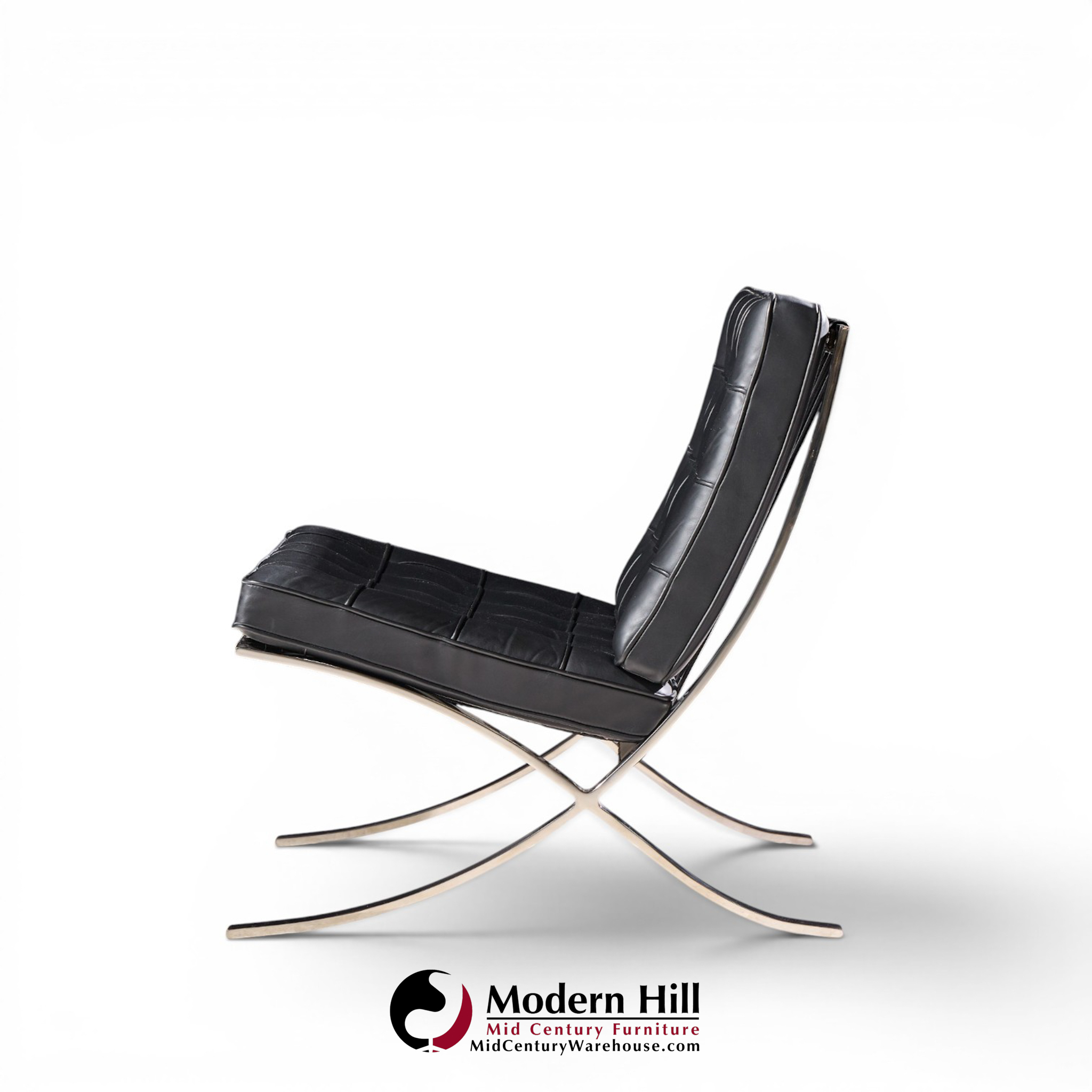 mies van der rohe for knoll mid century barcelona mid century lounge chairs - pair
