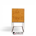 milo baughman for thayer coggin mid century burlwood and chrome credenza