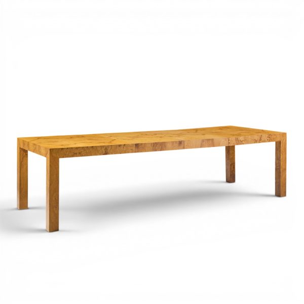 milo baughman for thayer coggin mid century dining table with 2 leaves