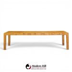 milo baughman for thayer coggin mid century dining table with 2 leaves