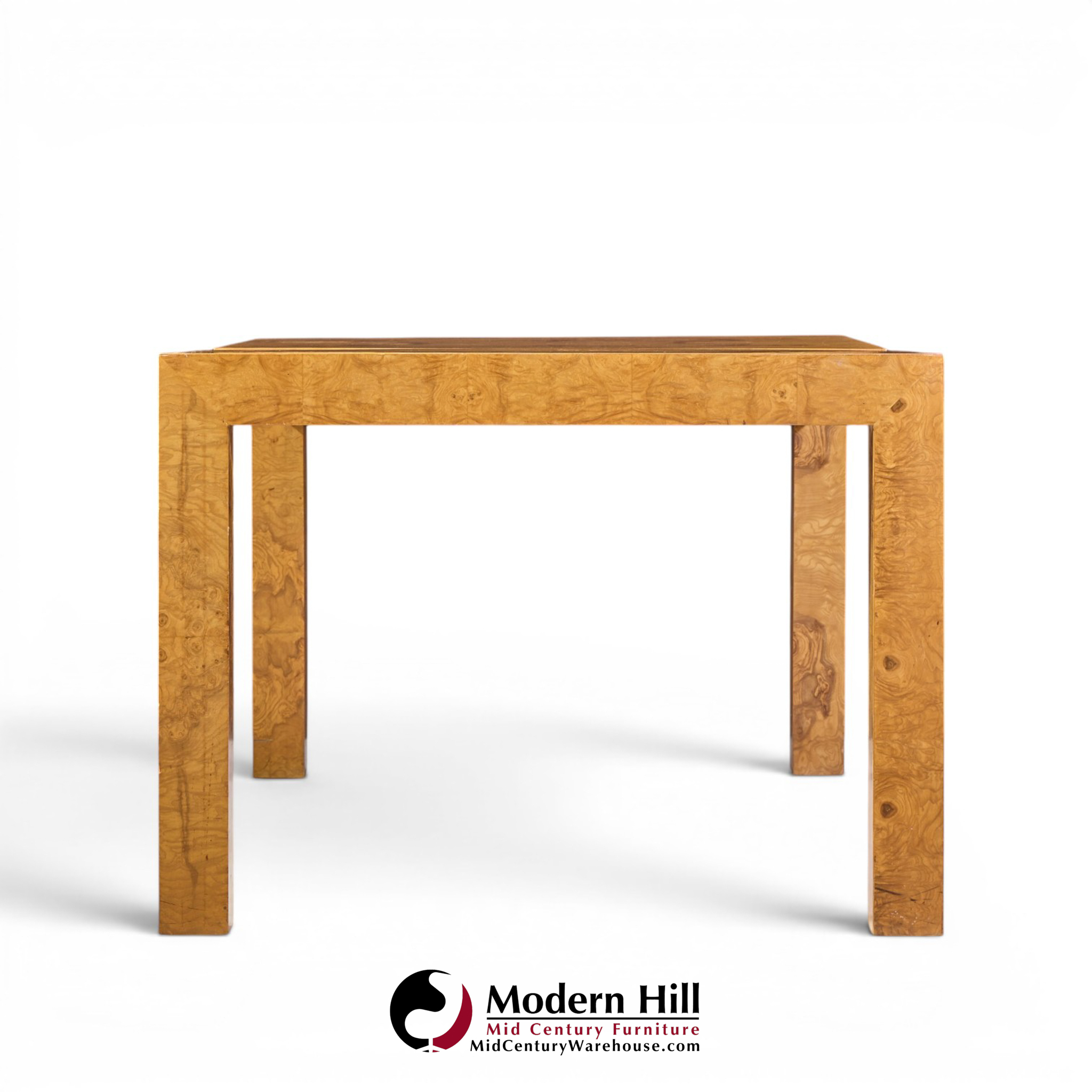 milo baughman for thayer coggin mid century dining table with 2 leaves
