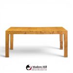 milo baughman for thayer coggin mid century dining table with 2 leaves