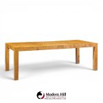 milo baughman for thayer coggin mid century dining table with 2 leaves