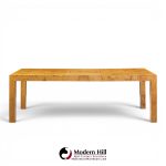 milo baughman for thayer coggin mid century dining table with 2 leaves