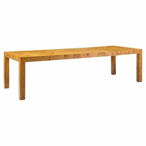 milo baughman for thayer coggin mid century dining table with 2 leaves