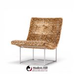 milo baughman for thayer coggin mid century thin line scoop chairs - pair