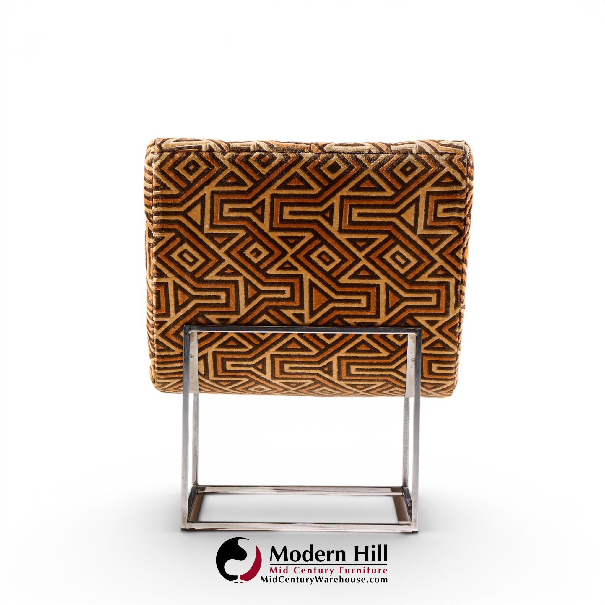 milo baughman for thayer coggin mid century thin line scoop chairs - pair