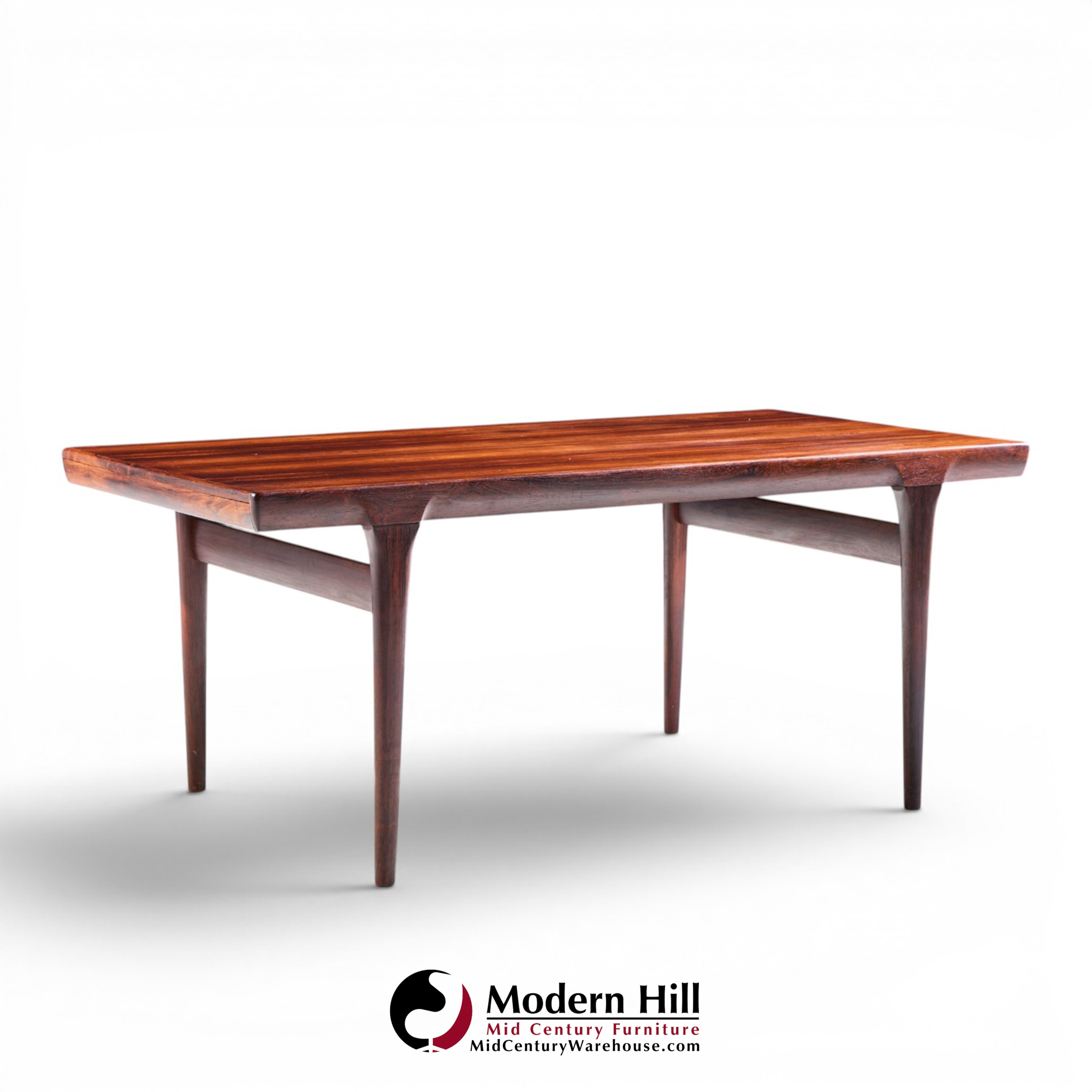 niels moller mid century danish rosewood hidden leaf expanding dining table with 2 leaves