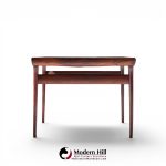 niels moller mid century danish rosewood hidden leaf expanding dining table with 2 leaves